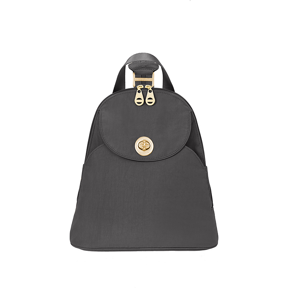 baggallini Gold Cairo Backpack Charcoal baggallini Fabric Handbags