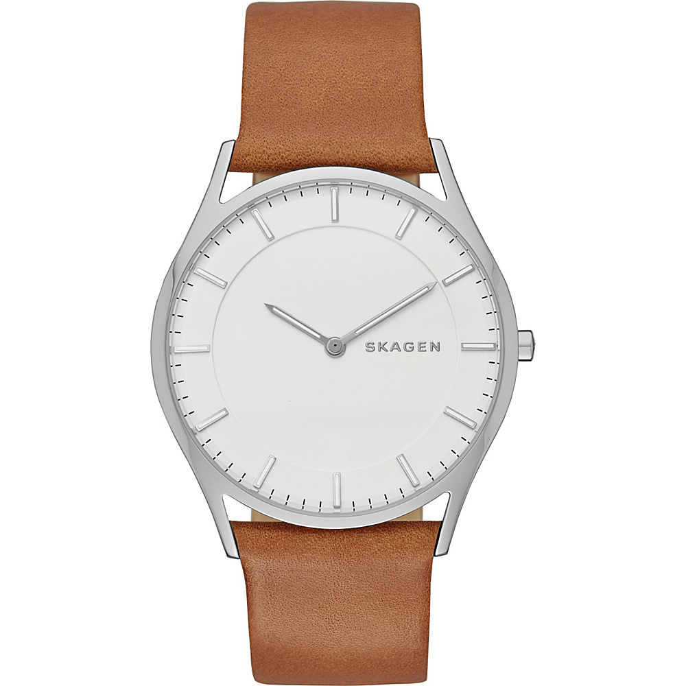 Skagen Holst Slim Leather Watch Light Brown Skagen Watches
