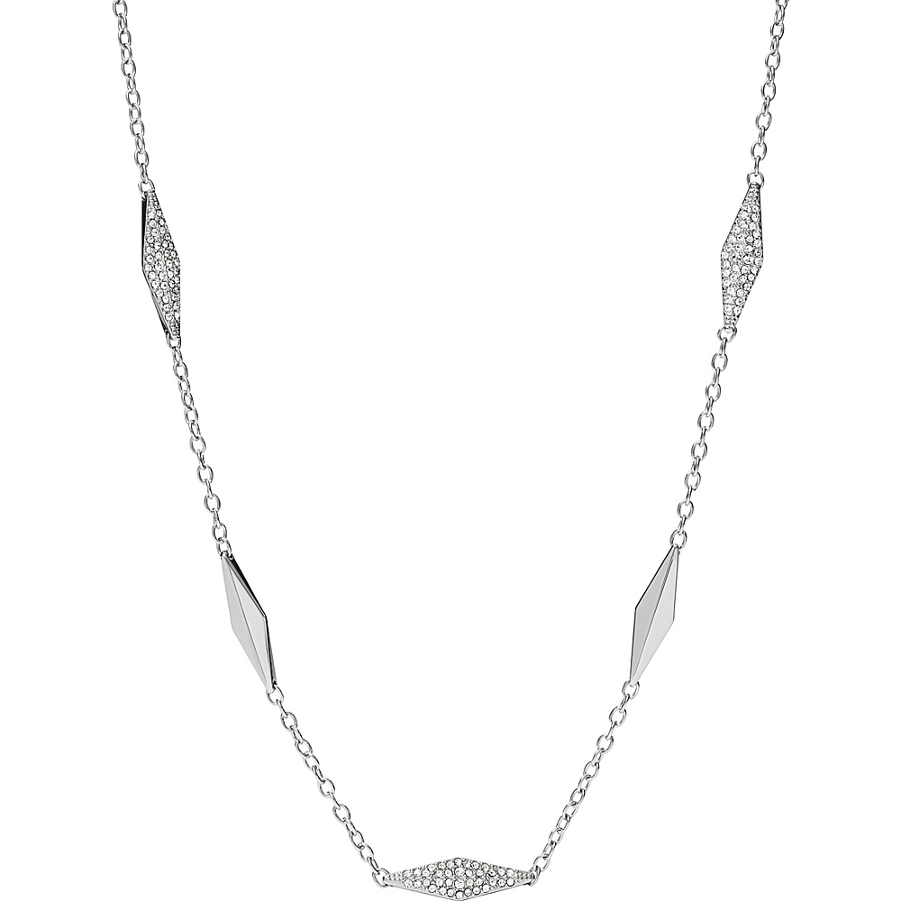 UPC 796483187931 product image for Fossil Glitz Link Necklace Silver - Fossil Jewelry | upcitemdb.com