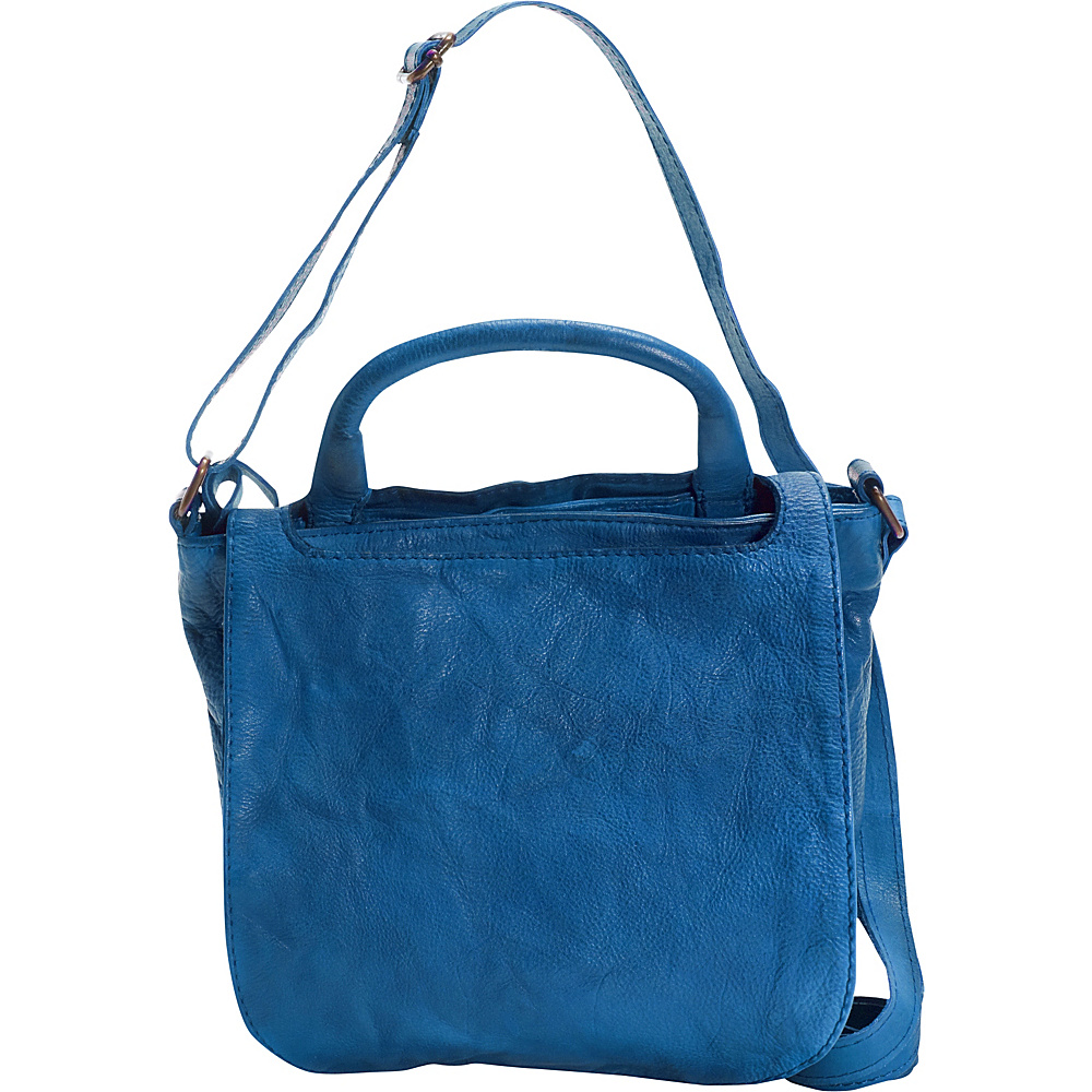 Latico Leathers Payne Crossbody Crinkle Blue Latico Leathers Leather Handbags