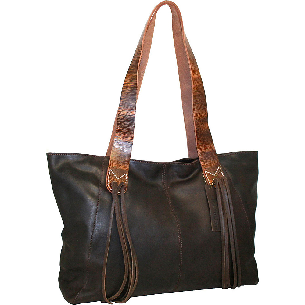 Nino Bossi Mae West Tote Chocolate Nino Bossi Leather Handbags