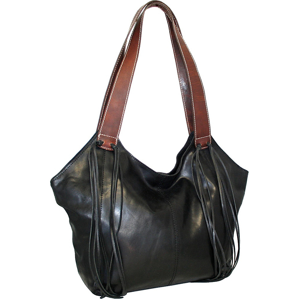 Nino Bossi Texas Two Step Tote Black Nino Bossi Leather Handbags
