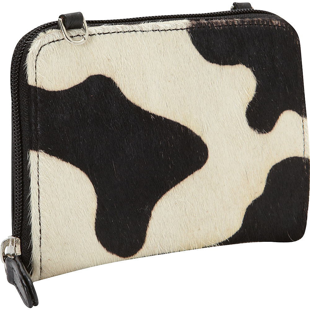 Scully Haircalf Crossbody Wallet White and Black Scully Women s Wallets