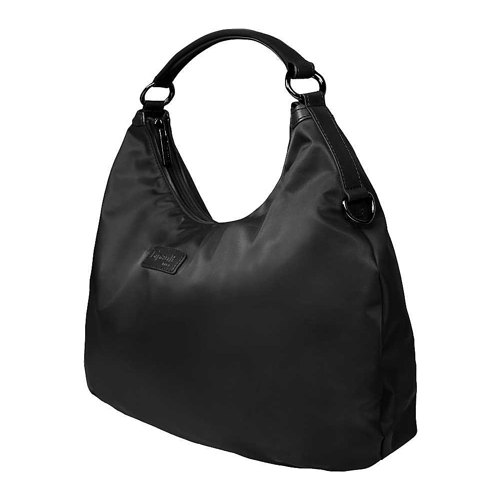 Lipault Paris Hobo Bag M Black Lipault Paris Fabric Handbags