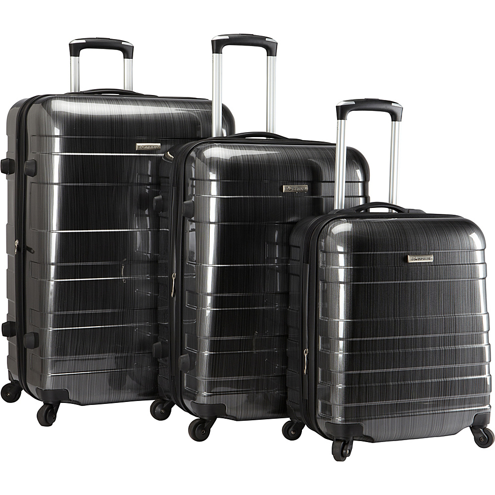 McBrine Luggage A736 ECO 3pc Set Two tone black McBrine Luggage Luggage Sets