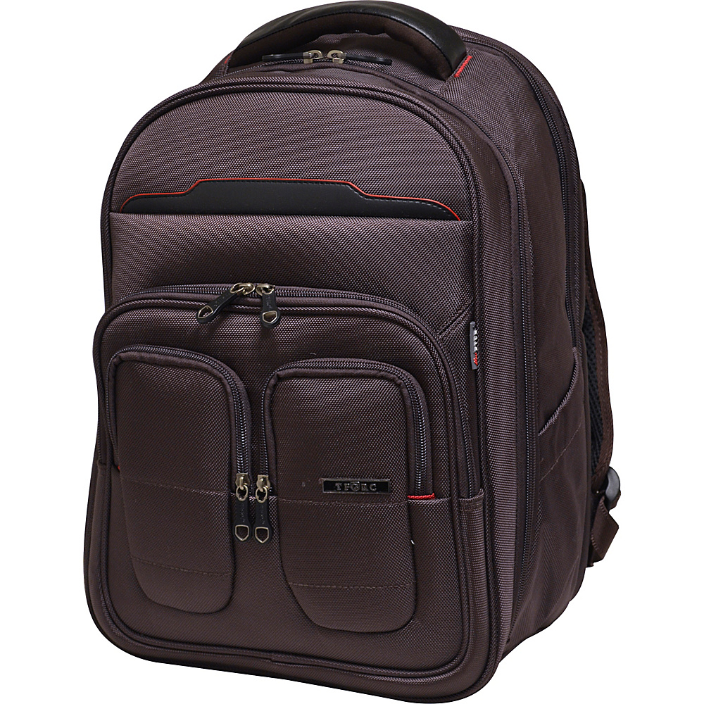 Travelers Club Luggage 19 Flex File Checkpoint Friendly Laptop Backpack Mocha Travelers Club Luggage Business Laptop Backpacks