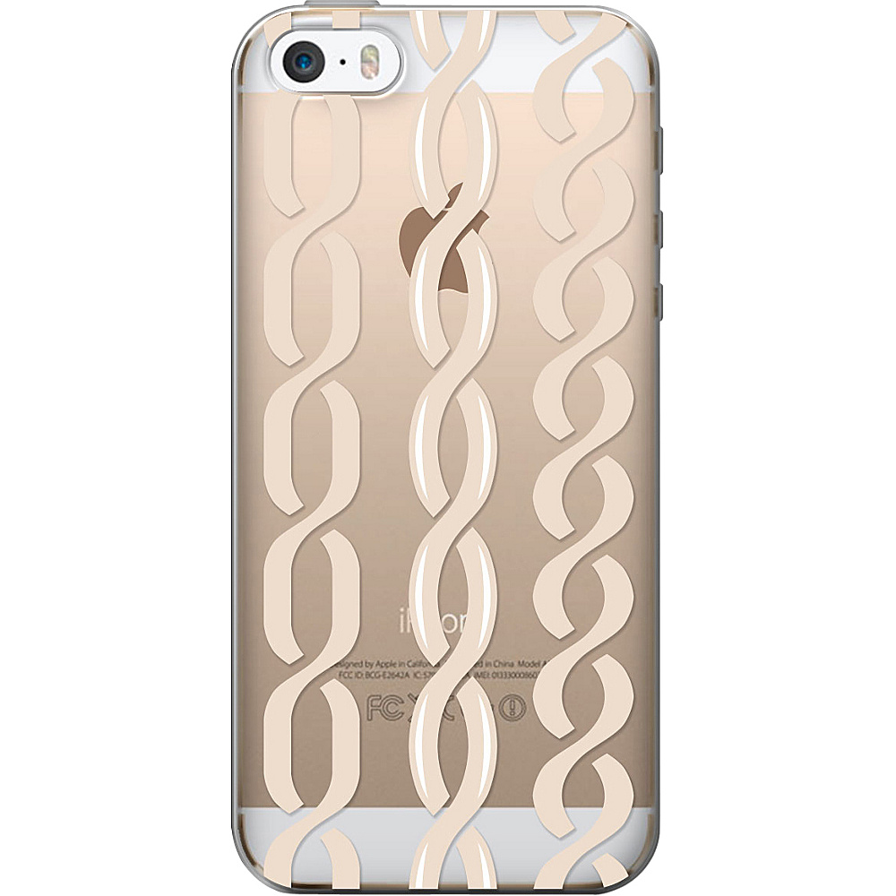Centon Electronics OTM Clear iPhone SE 5 5S Case Hipster Prints Champagne Links Centon Electronics Electronic Cases