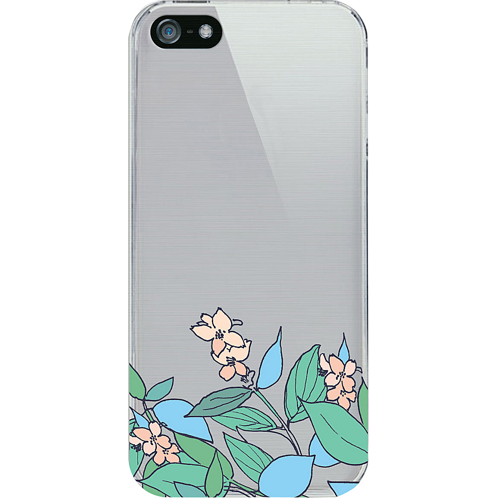 Centon Electronics OTM Clear iPhone SE 5 5S Case Floral Prints Pastel V2 Centon Electronics Electronic Cases