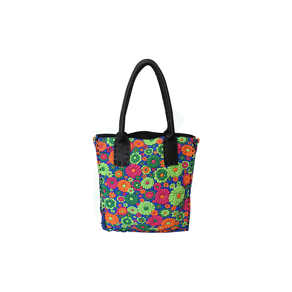 AmeriLeather Floral Olivia Tote Bag Rainbow AmeriLeather Leather Handbags