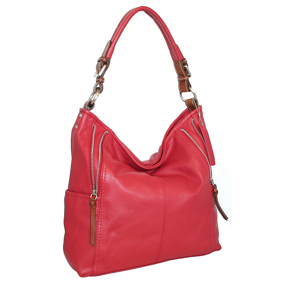Nino Bossi Bucket List Shoulder Bag Red Nino Bossi Leather Handbags