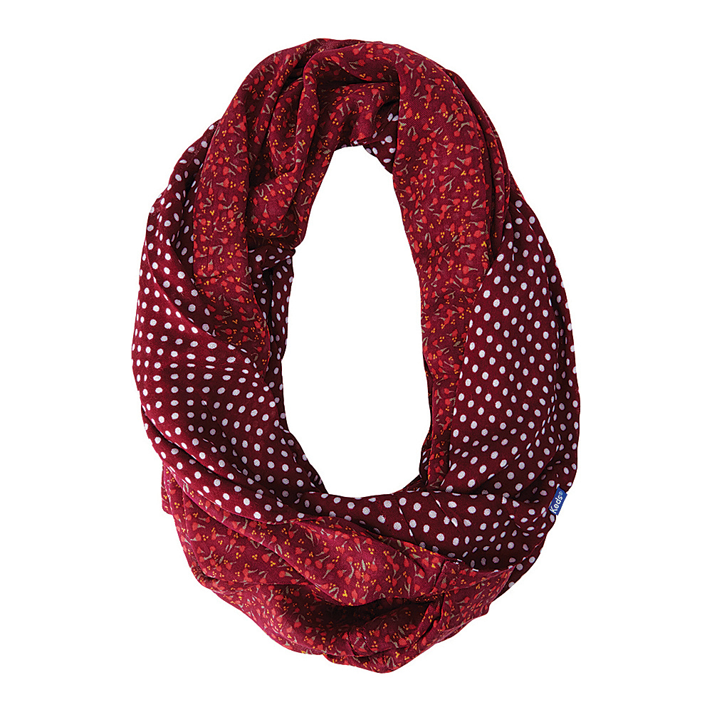 Keds Reversible Printed Infinity Scarf Beet Red Keds Hats Gloves Scarves