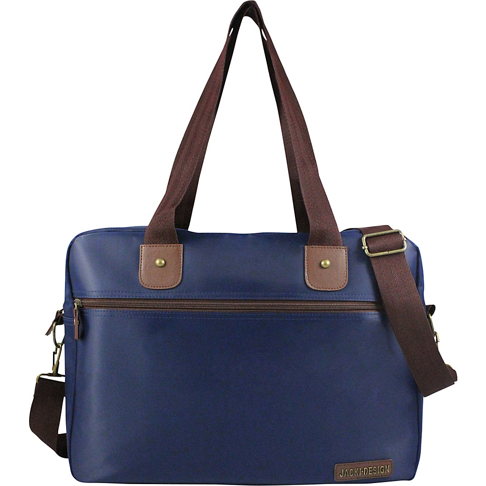 Jacki Design Men s Business Laptop Bag Blue Brown Jacki Design Non Wheeled Business Cases