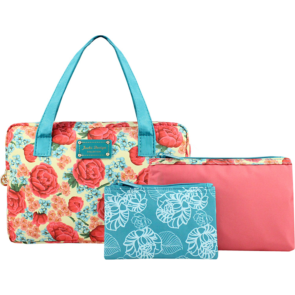 Jacki Design Miss Cherie 3 Piece Cosmetic Bag Gift Set Blue Jacki Design Women s SLG Other