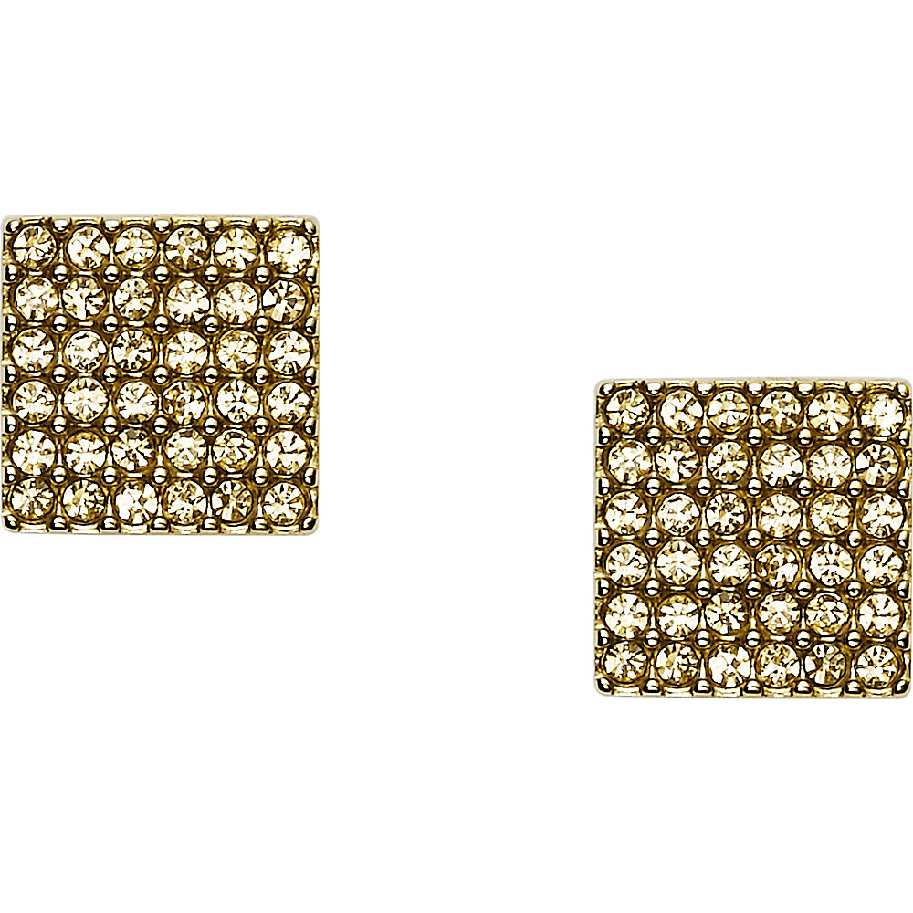 UPC 796483211810 product image for Fossil Square Pav Studs Gold - Fossil Jewelry | upcitemdb.com