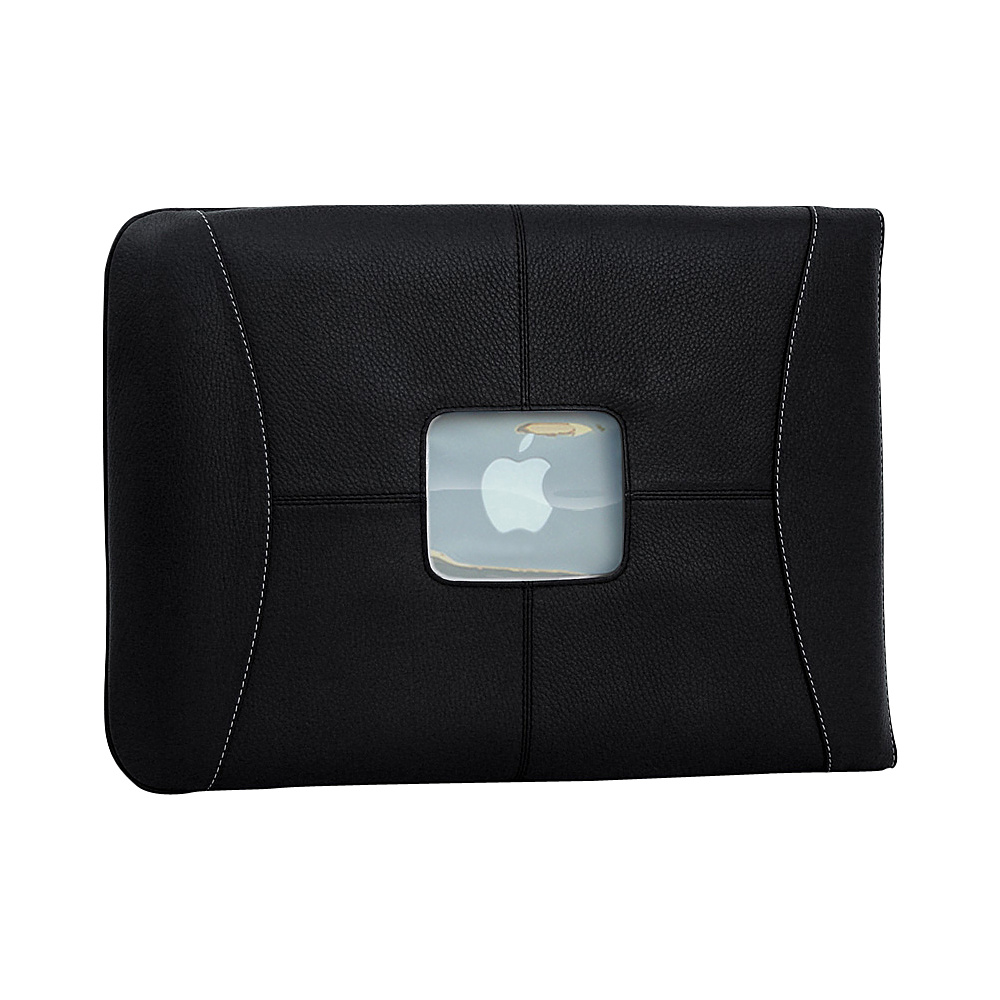 MacCase Premium Leather 12 MacBook Sleeve Black MacCase Electronic Cases