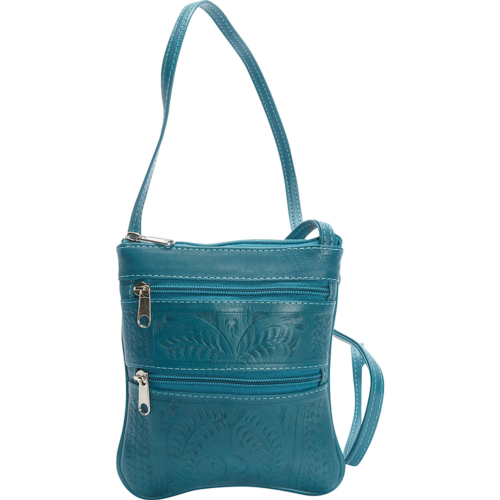 Ropin West Crossover Purse Turquoise Ropin West Leather Handbags