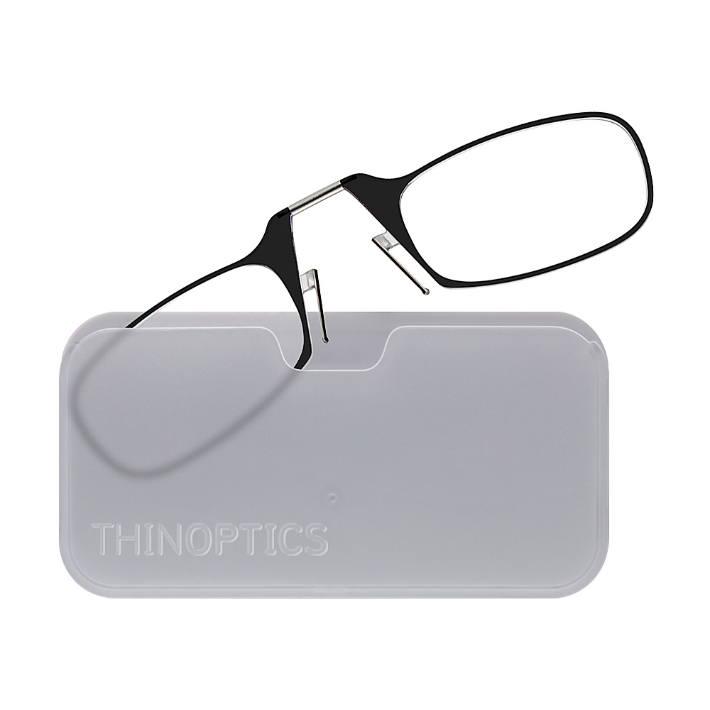 ThinOPTICS Reading Glasses 1.50 White Case Black Frames ThinOPTICS Sunglasses