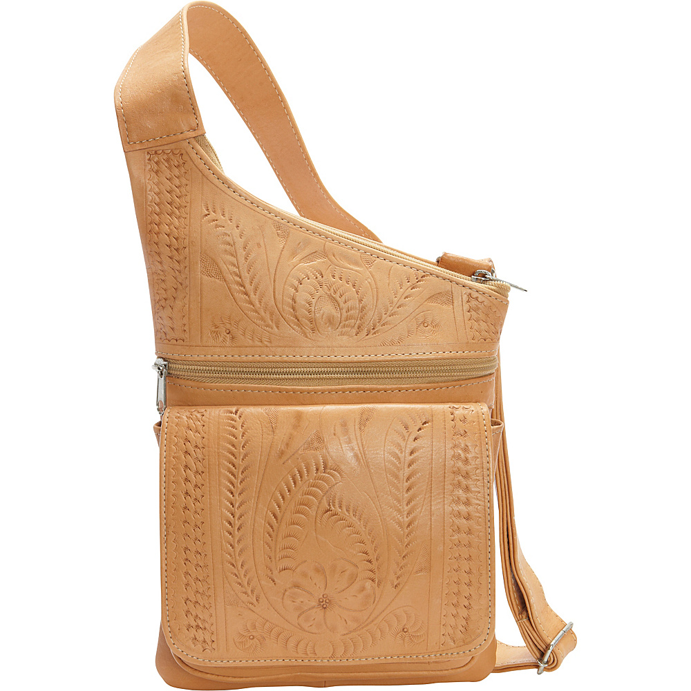 Ropin West Crossover Sling Natural Ropin West Leather Handbags