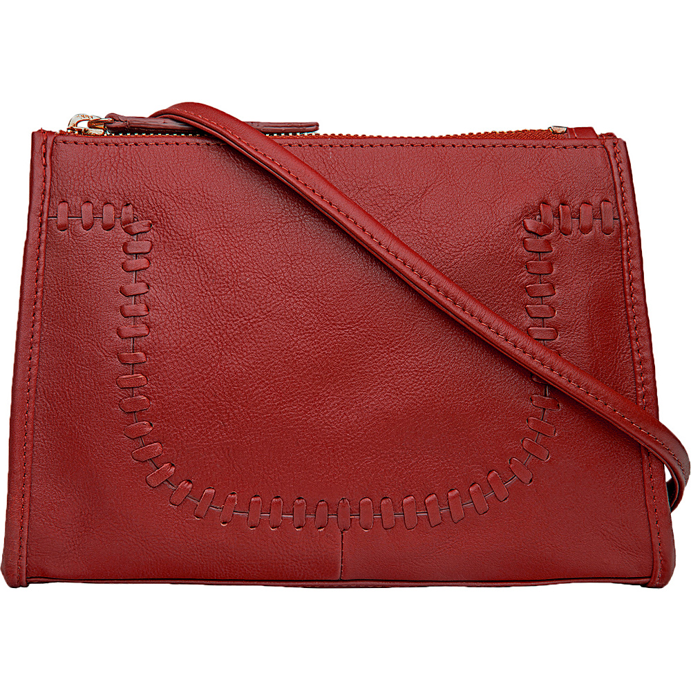 Hidesign Mina Leather Cross body Red Hidesign Leather Handbags