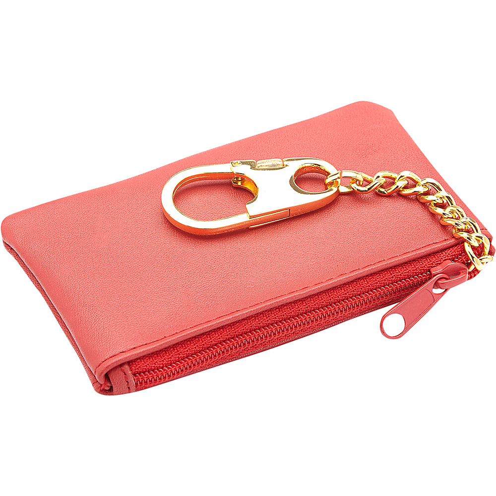 Royce Leather Slim Coin Key Holder Wallet Red Royce Leather Women s Wallets