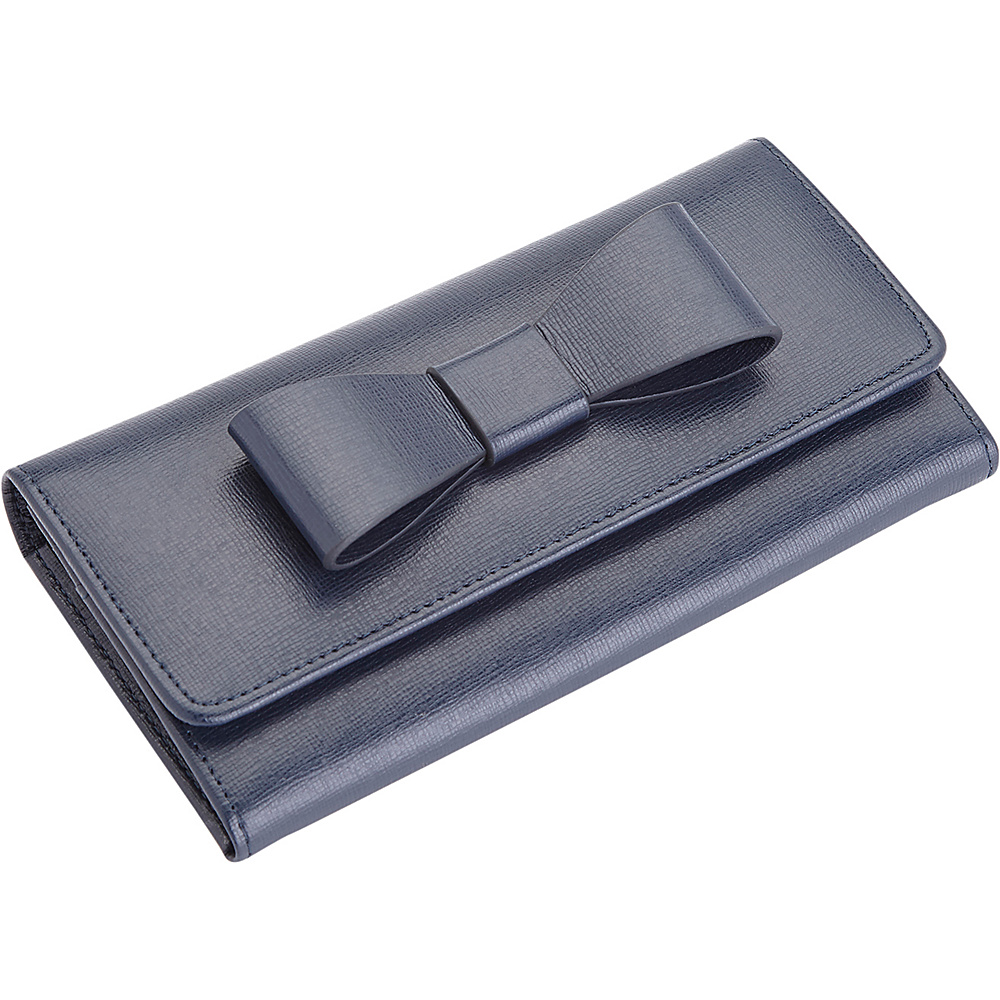 Royce Leather Large Bow RFID Blocking Wallet Black Royce Leather Women s Wallets