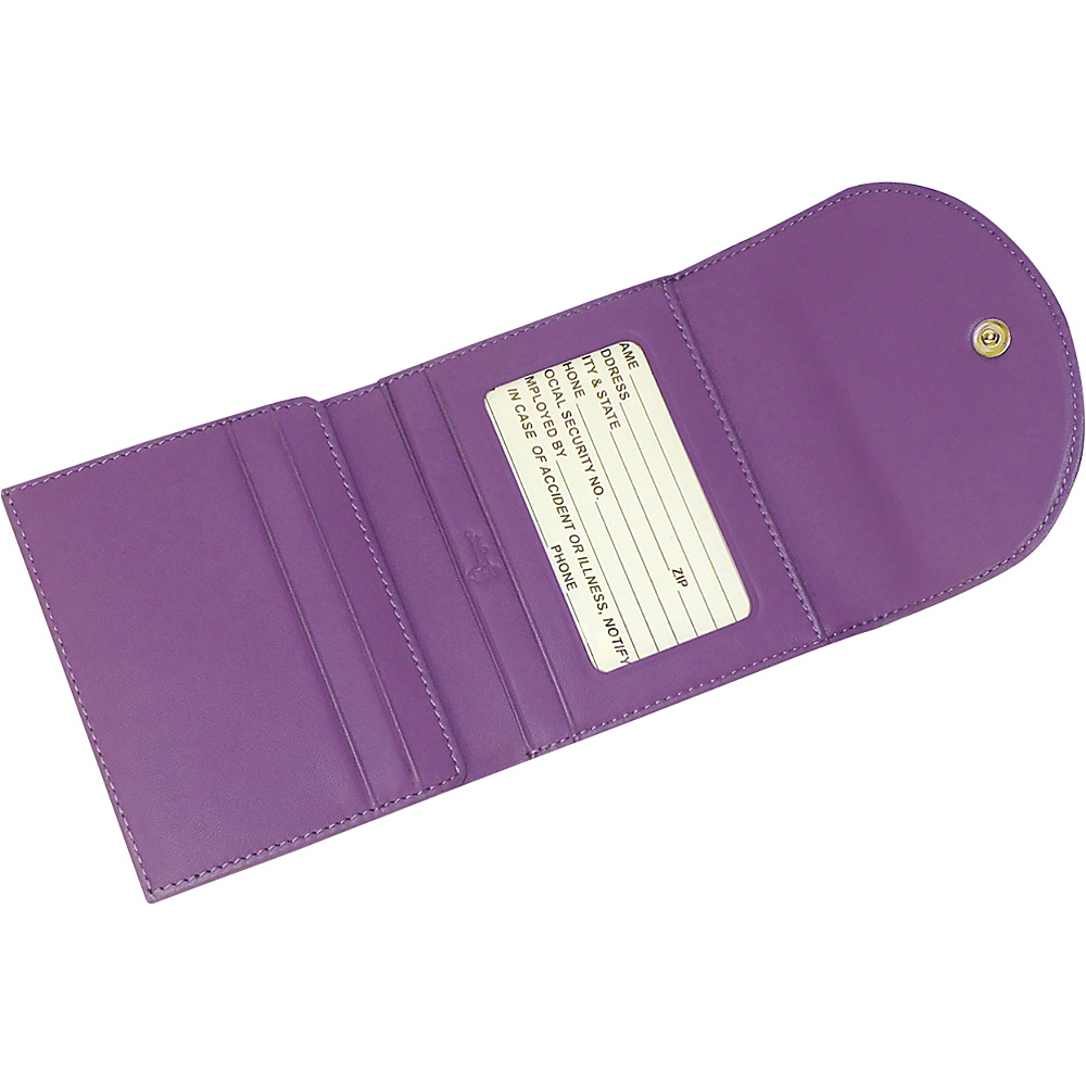 Royce Leather GPS Tracking and RFID Blocking Slim Women s Wallet Purple Royce Leather Women s Wallets