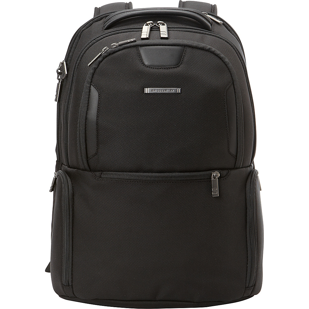 Briggs Riley Medium Multi Pocket Backpack Black Briggs Riley Business Laptop Backpacks