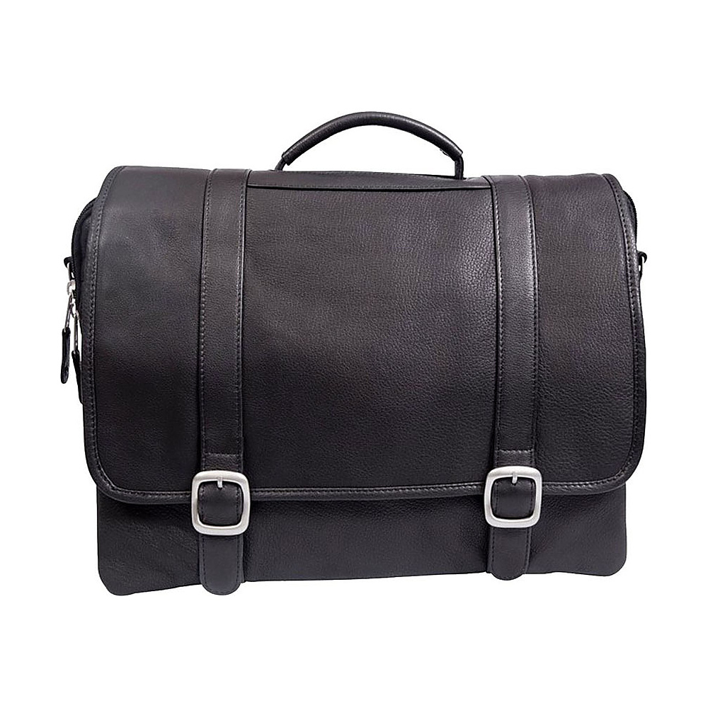 Canyon Outback Leather Willow Rock 15 inch Leather Computer Briefcase Black Canyon Outback Non Wheeled Business Cases