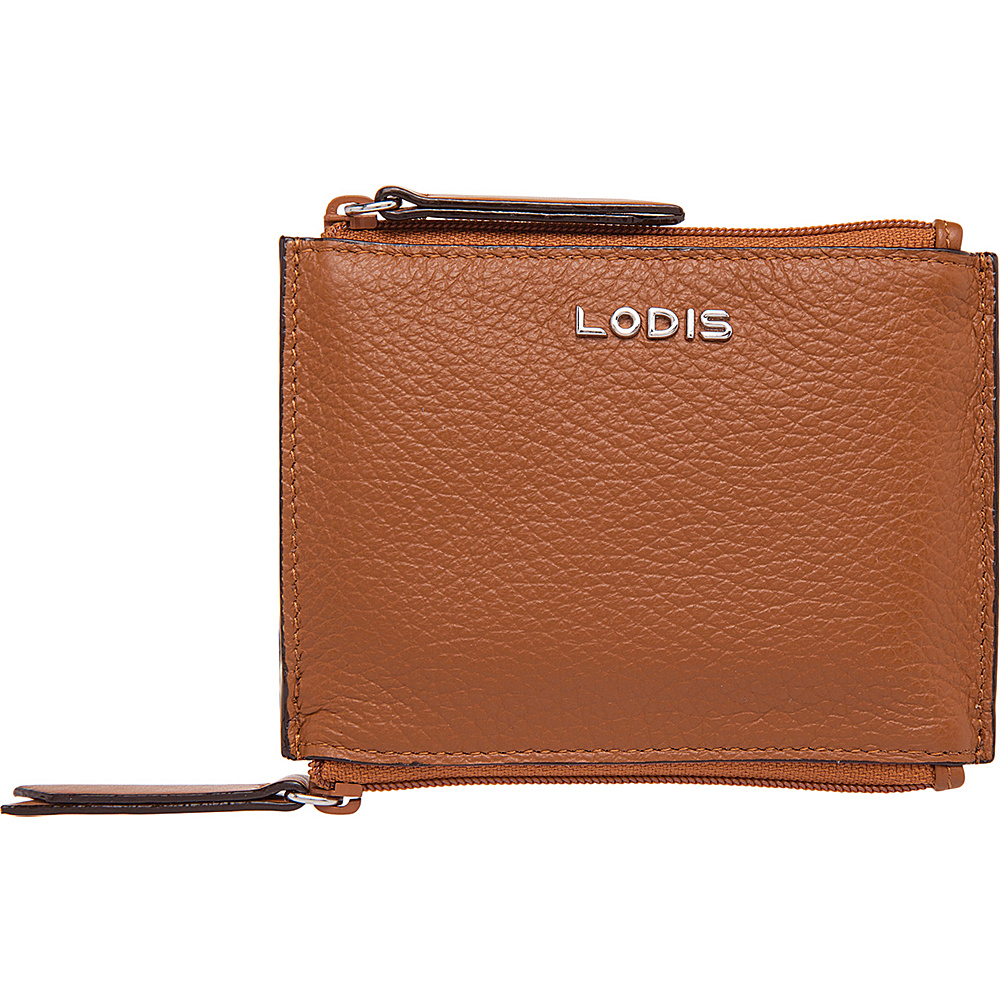 Lodis Kate Frances Double Zip Pouch Toffee Lodis Ladies Small Wallets