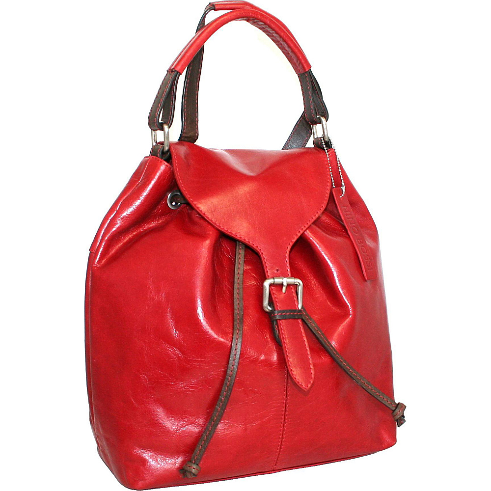 Nino Bossi Say Hey Backpack Red Nino Bossi Leather Handbags