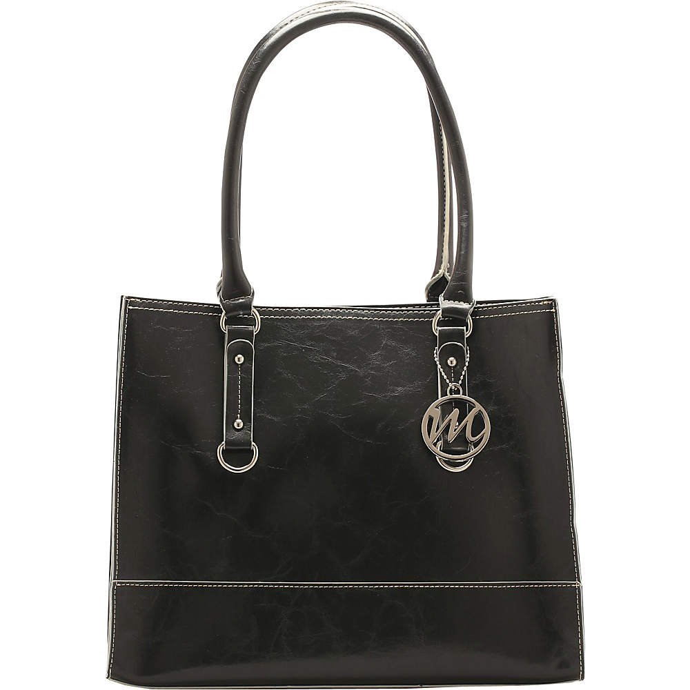 Emilie M Kimberley Shopper Tote Black Emilie M Manmade Handbags