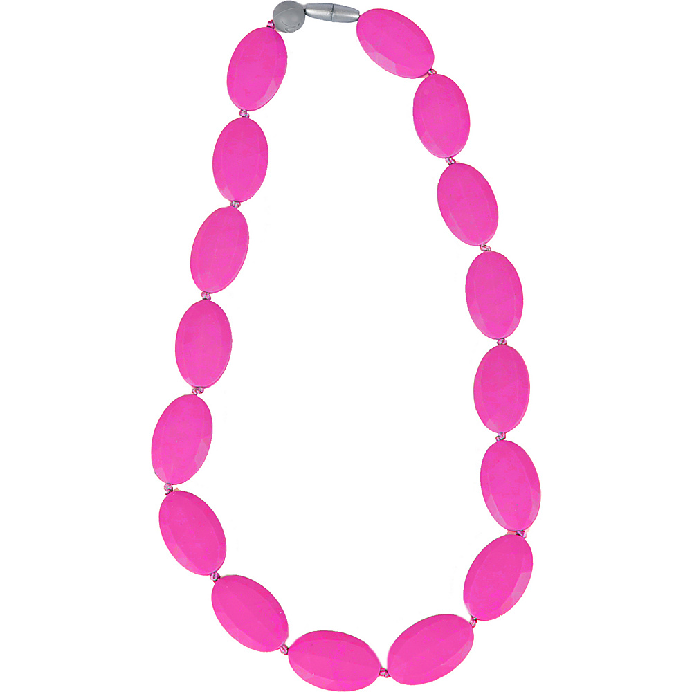 Itzy Ritzy Teething Happens Pebble Bead Necklace Hot Pink Itzy Ritzy Diaper Bags Accessories