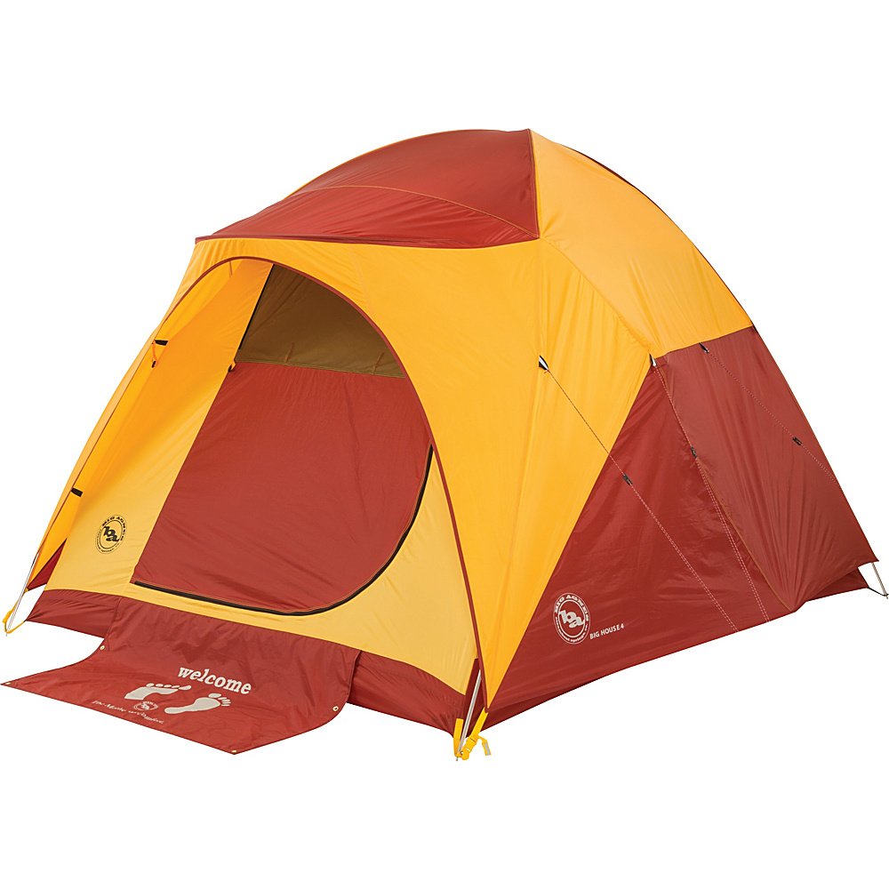 Big Agnes Big House 4 Person Tent Yellow Red Big Agnes Outdoor Accessories