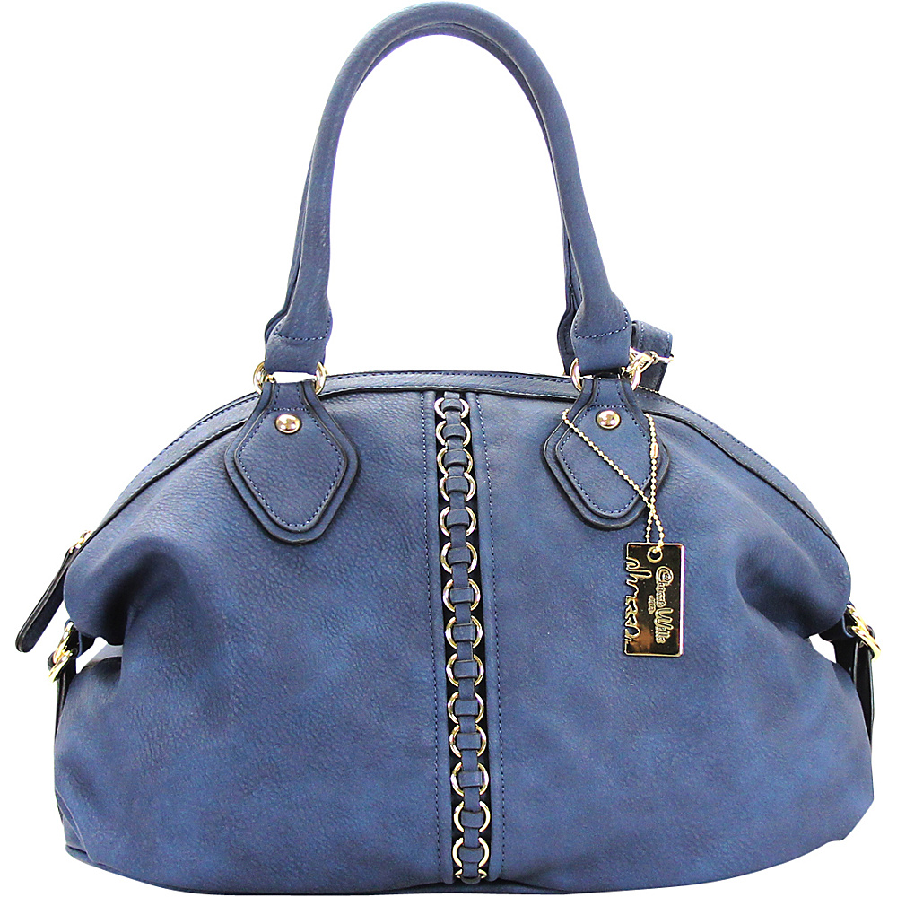 Chasse Wells Montagne Satchel Tote Navy Chasse Wells Manmade Handbags