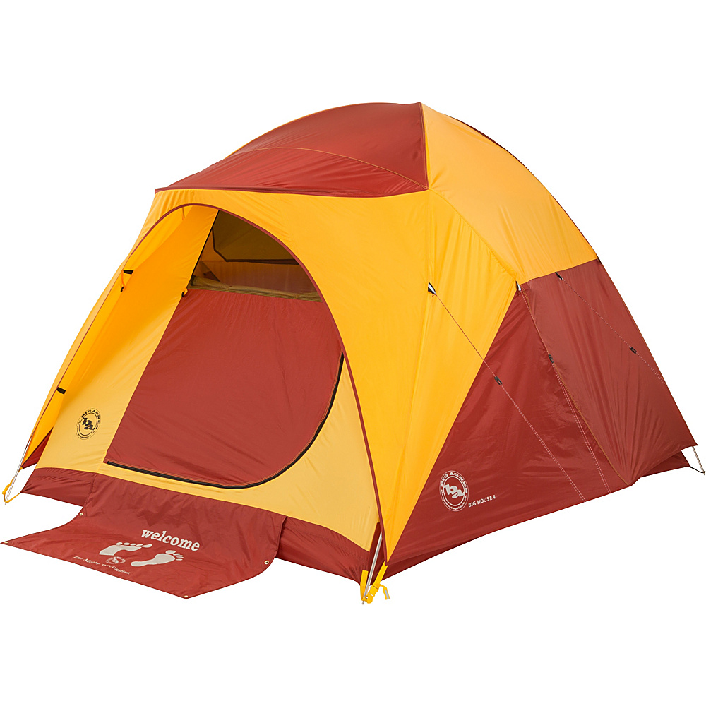 Big Agnes Big House 6 Person Tent Yellow Red 6 Person Big Agnes Outdoor Accessories