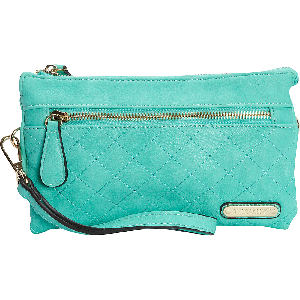 Diophy Quilted Crossbody Mint Diophy Manmade Handbags