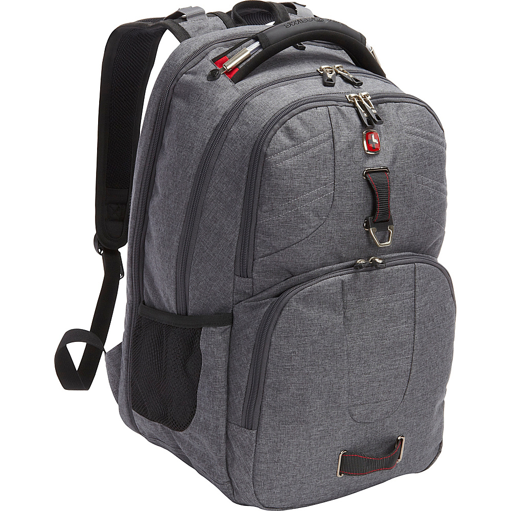 SwissGear Travel Gear Scansmart Backpack 5903 EXCLUSIVE Heather Grey Red SwissGear Travel Gear Business Laptop Backpacks