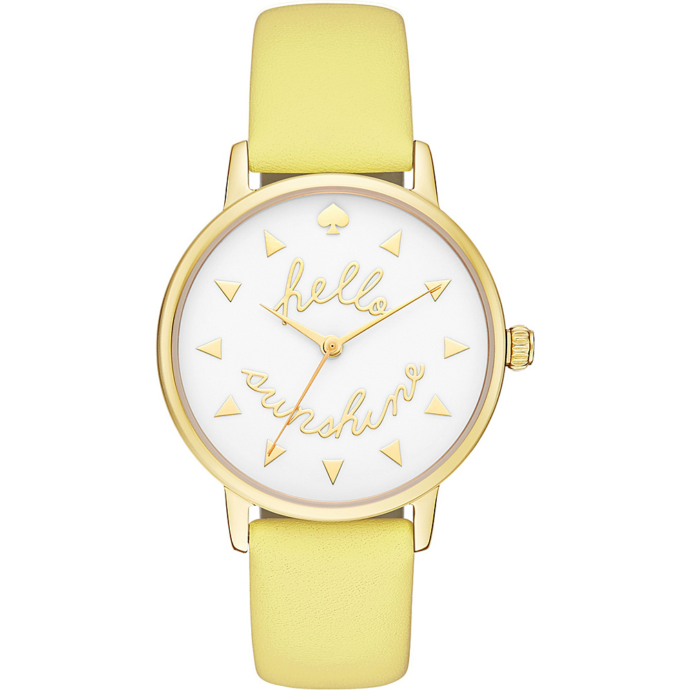 kate spade watches Leather Metro Watch Yellow kate spade watches Watches