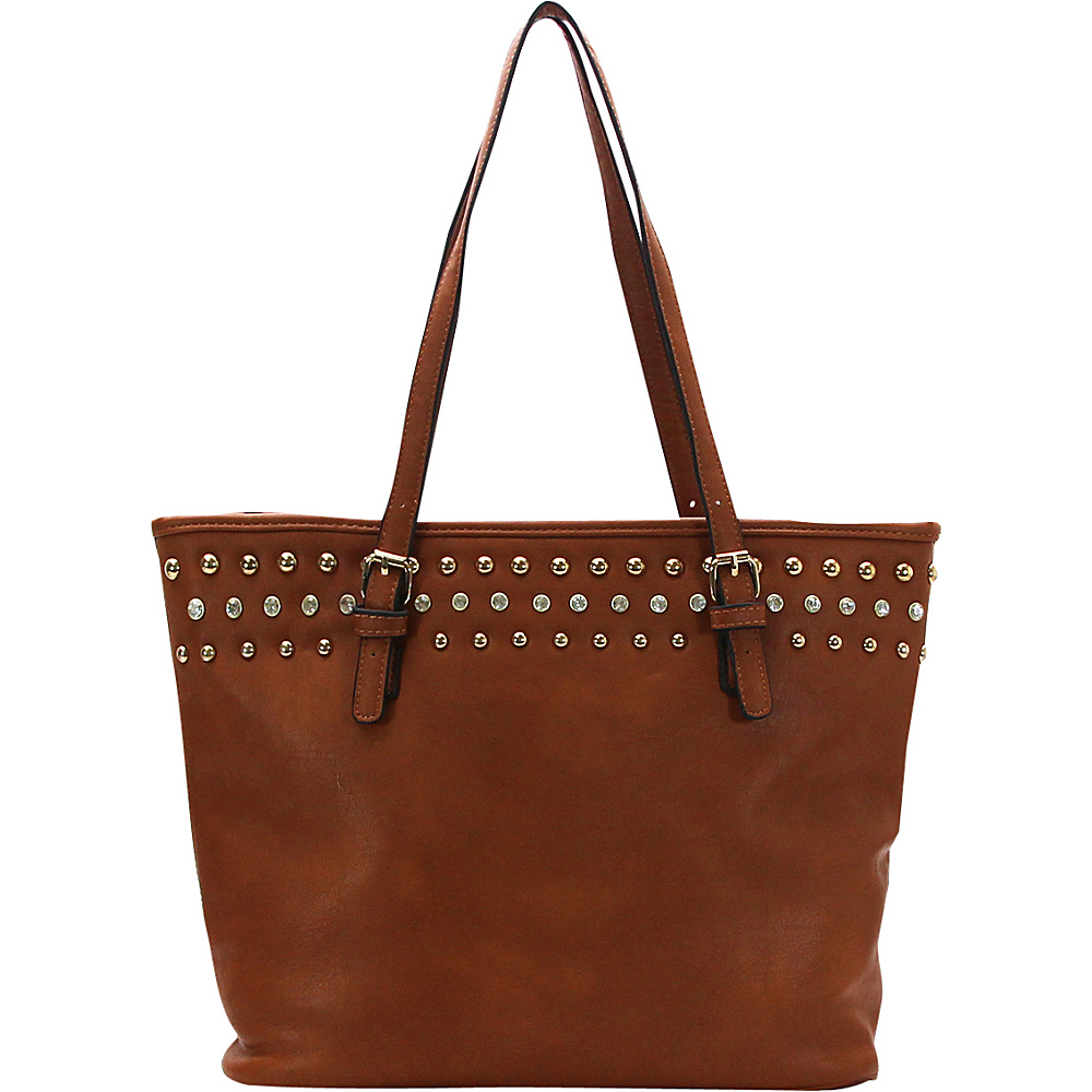 Royal Lizzy Couture Cote a Cote Classic Tote Tan Royal Lizzy Couture Manmade Handbags