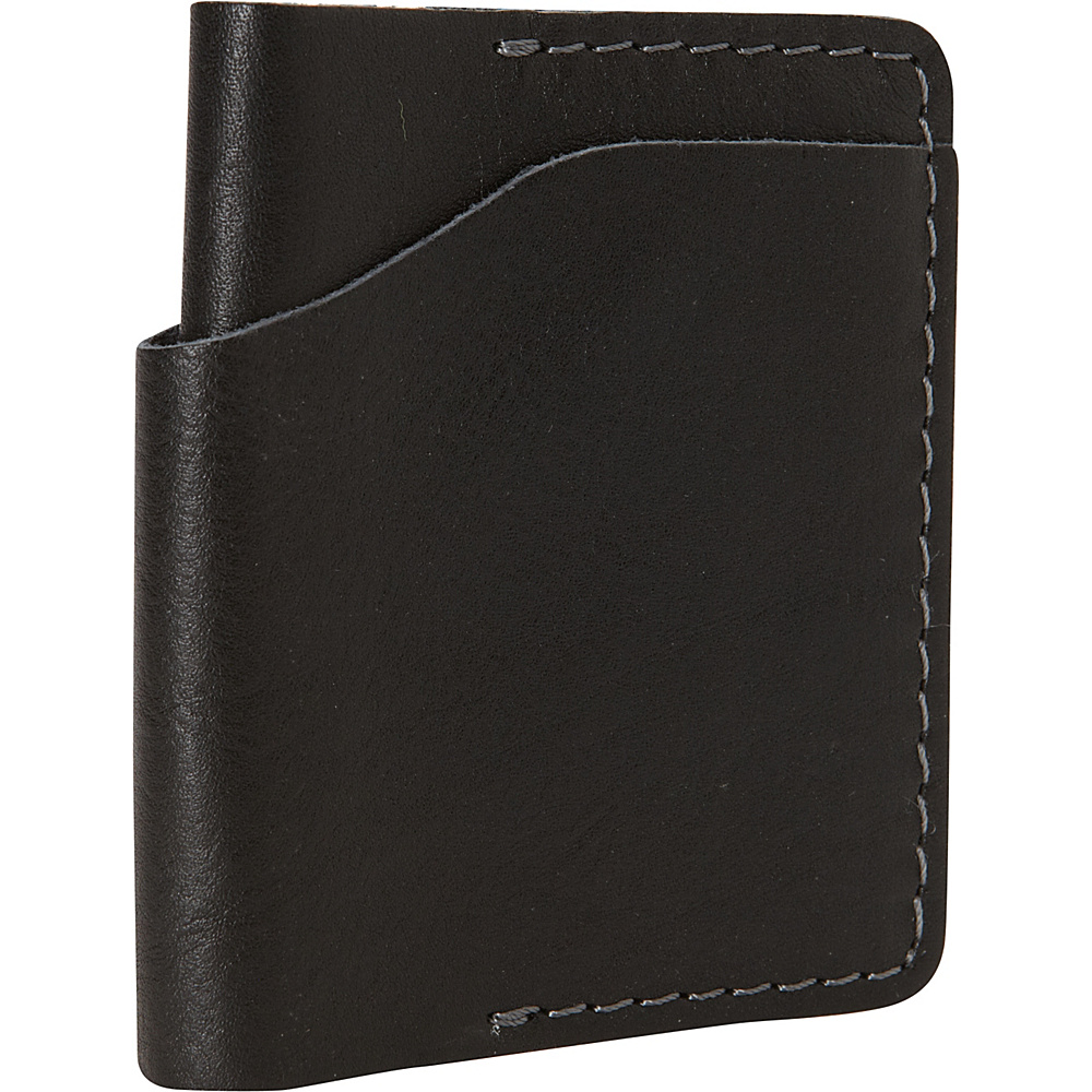 Kiko Leather Reverse Bifold Wallet Black Kiko Leather Mens Wallets