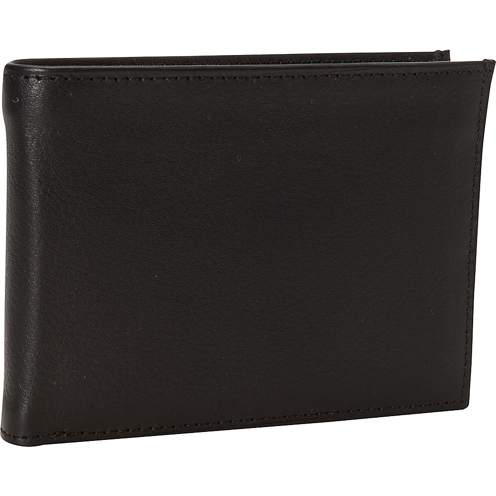 Kiko Leather Traditional Bifold Wallet Black Kiko Leather Mens Wallets