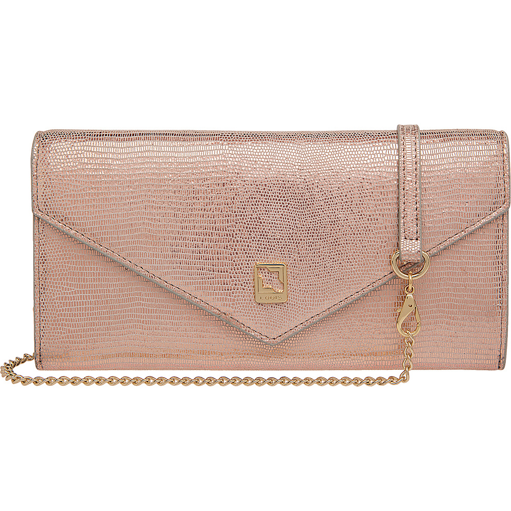 Lodis Sophia Glamorous Nina Crossbody Rose Gold Lodis Leather Handbags