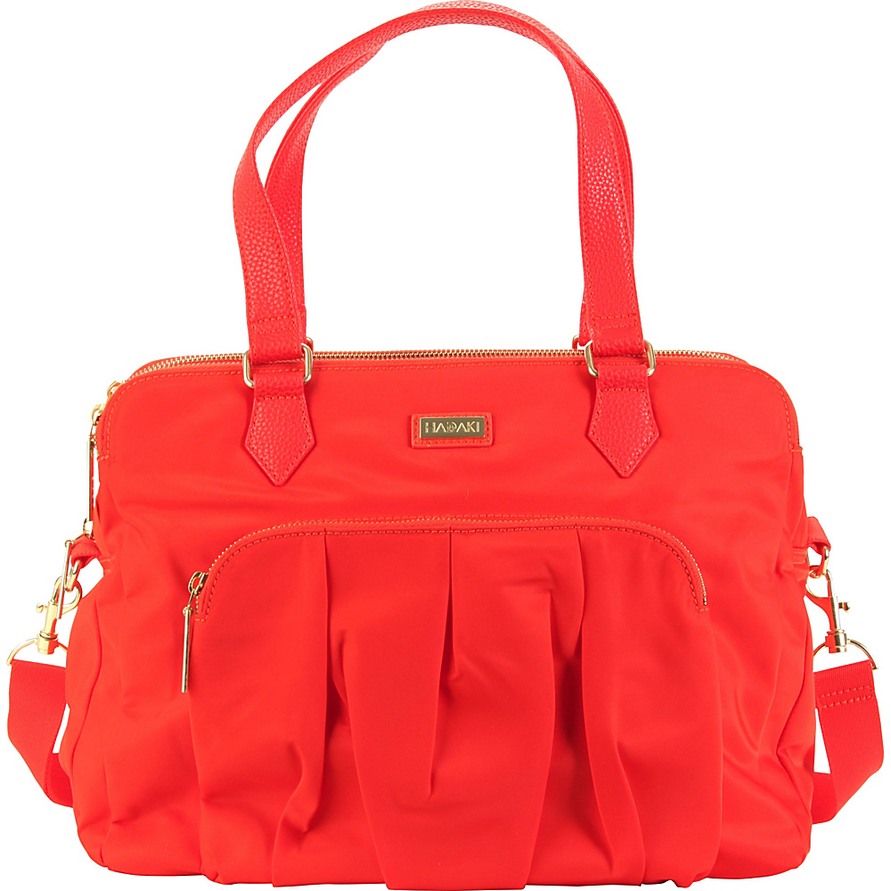 Hadaki The Ave Sac Fiery Red Solid Hadaki Fabric Handbags