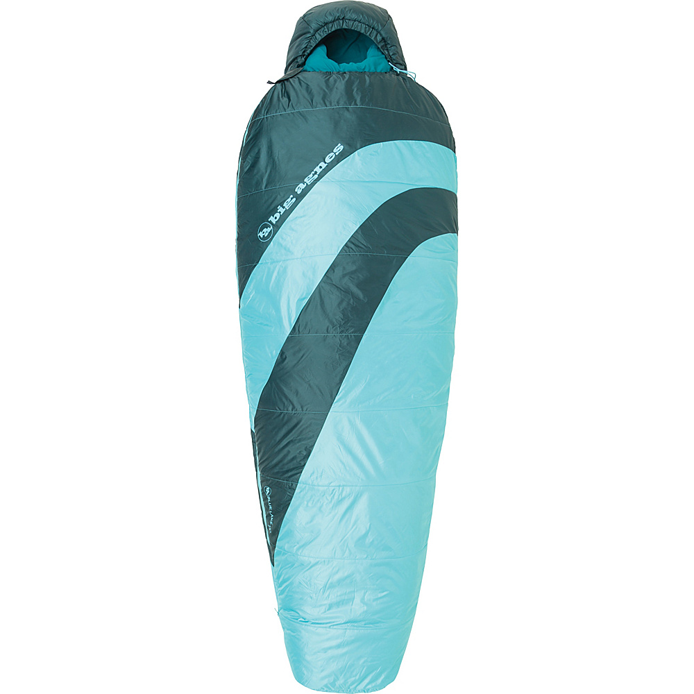 Big Agnes Blue Lake 25 Synthetic Sleeping Bag Turquoise Pine Petite Right Big Agnes Outdoor Accessories