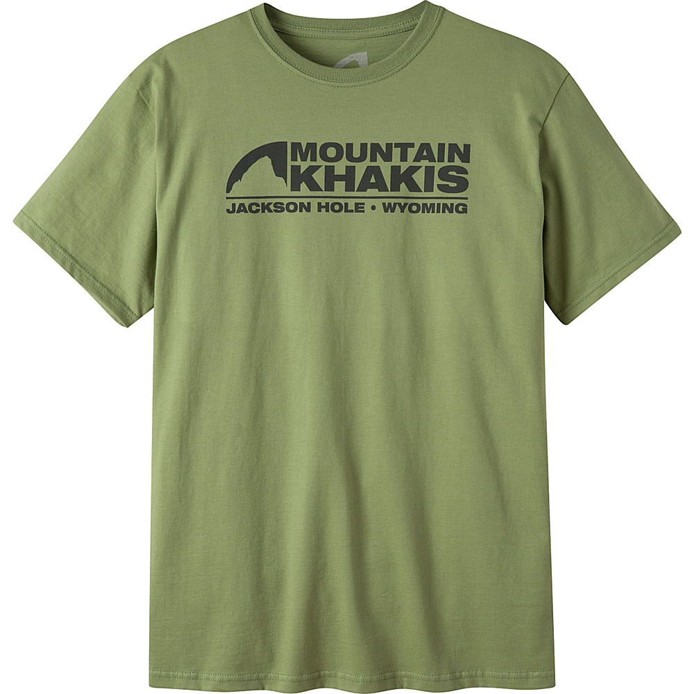 Mountain Khakis Logo Short Sleeve T Shirt L Wheatgrass Mountain Khakis Men s Apparel