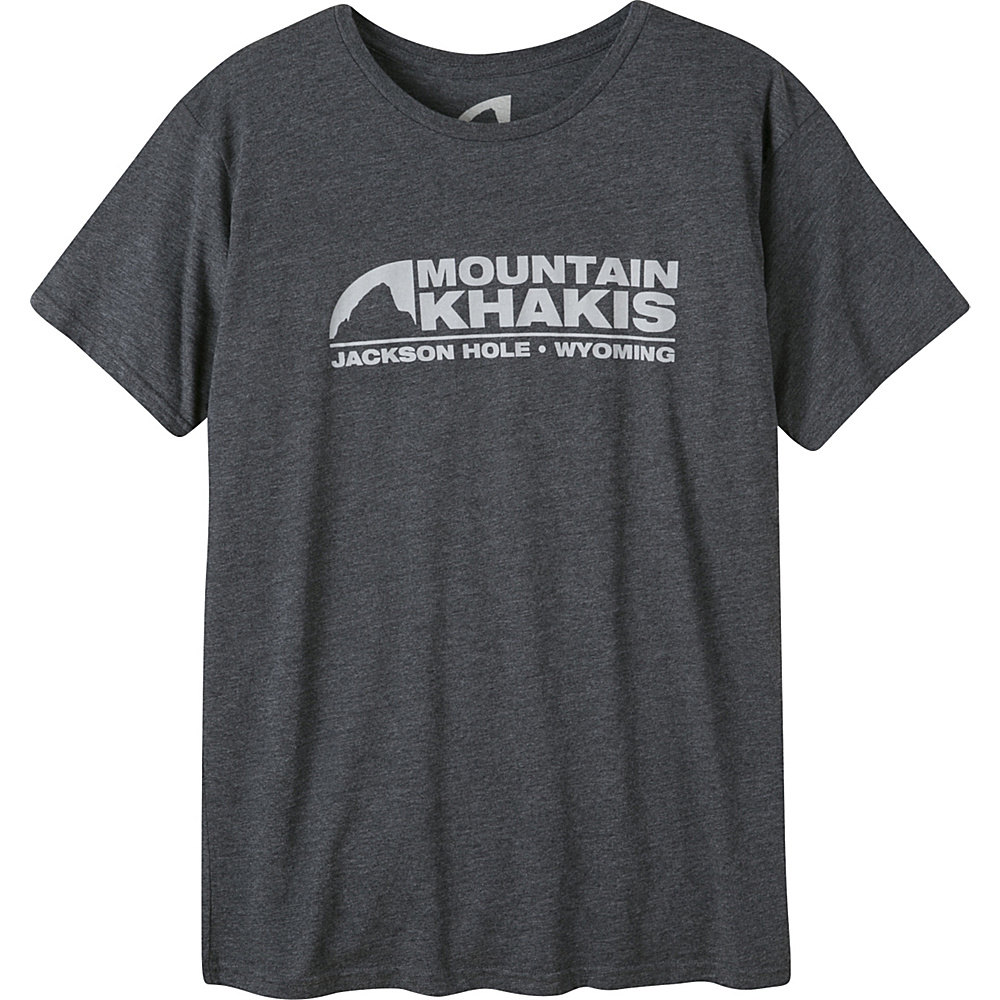 Mountain Khakis Logo Short Sleeve T Shirt S Charcoal Heather Mountain Khakis Men s Apparel