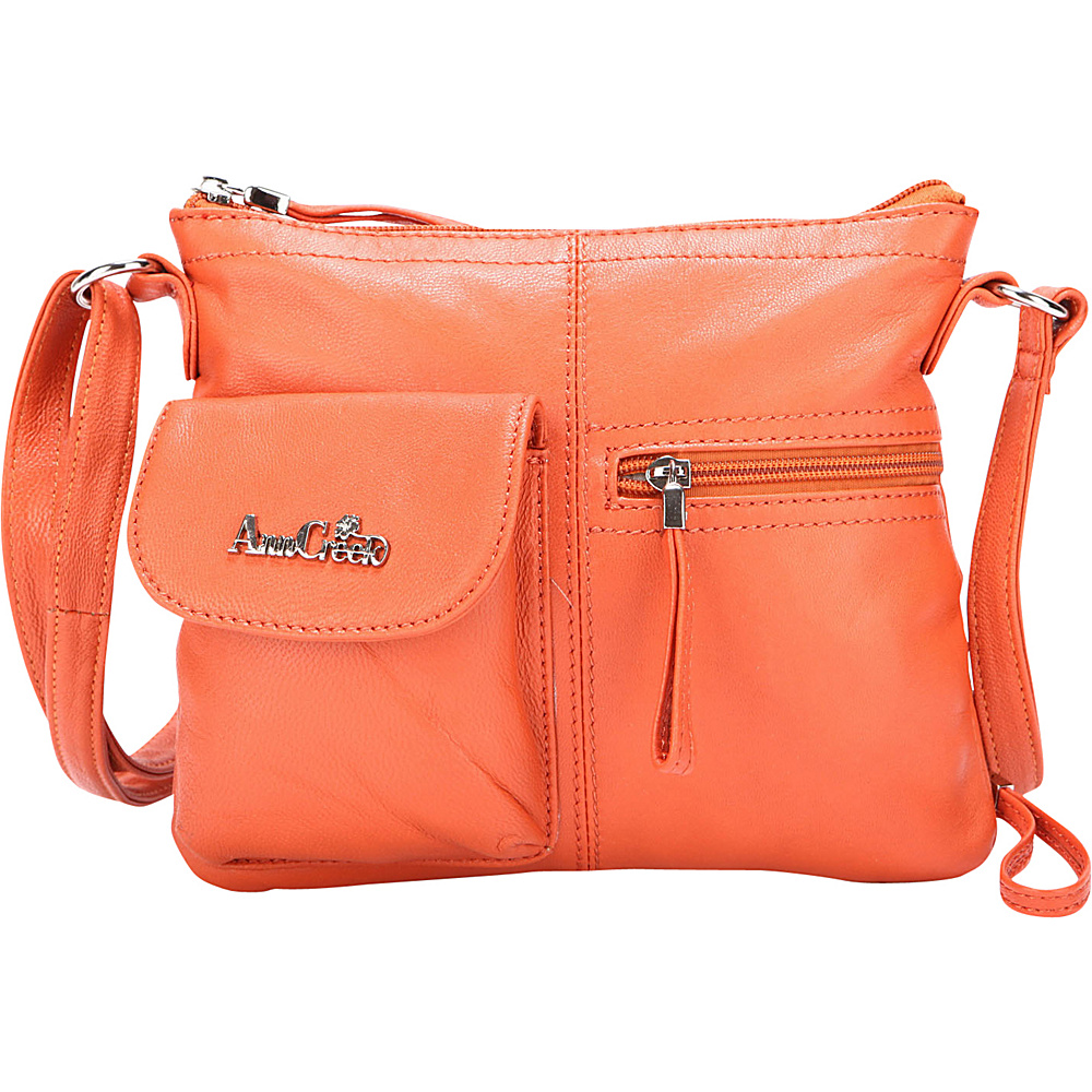 Ann Creek Women s Larchmont Leather Satchel Bag Orange Ann Creek Leather Handbags