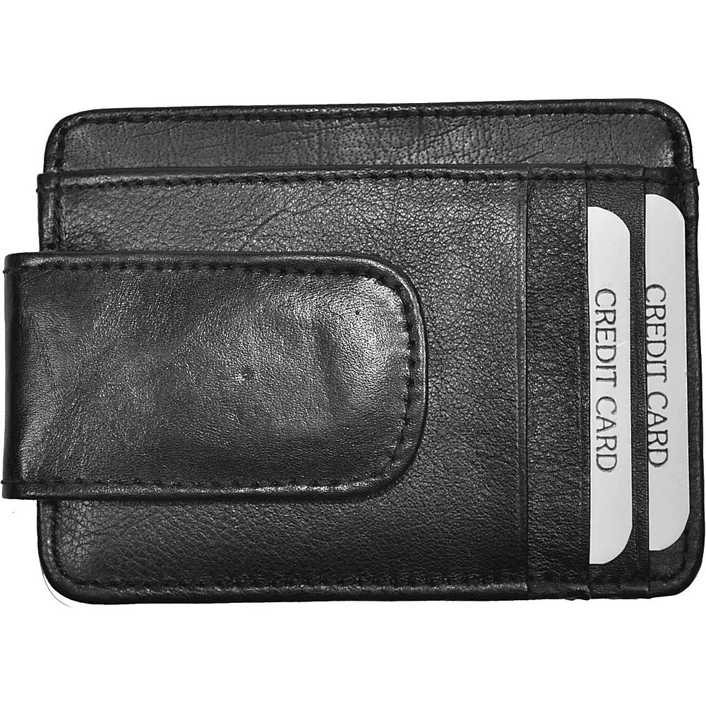 Budd Leather RFID Magnetic Money Clip Black Budd Leather Men s Wallets