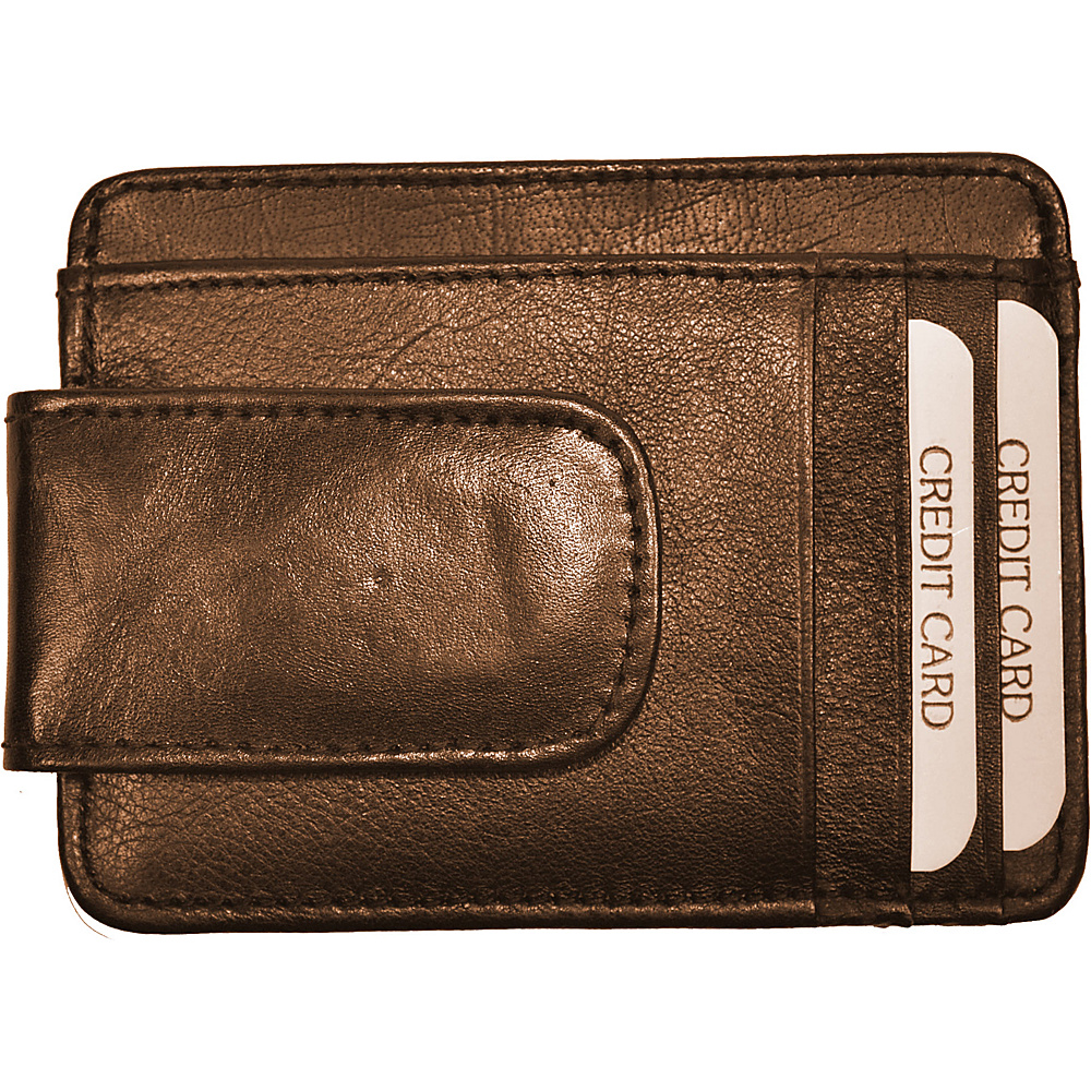 Budd Leather RFID Magnetic Money Clip Brown Budd Leather Men s Wallets