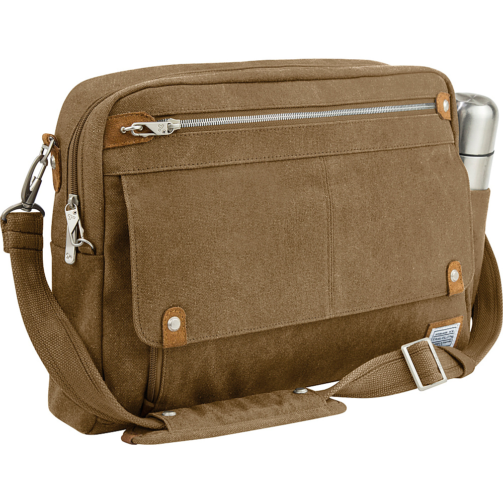 Travelon Anti Theft Heritage Messenger Bag Oatmeal Travelon Messenger Bags
